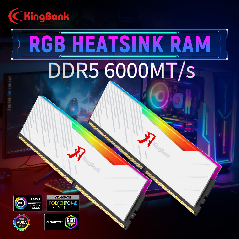 Ddr5 16Gb 6000Mhz - KINGBANK KRRW DDR5 RGB RAM 16GBx2