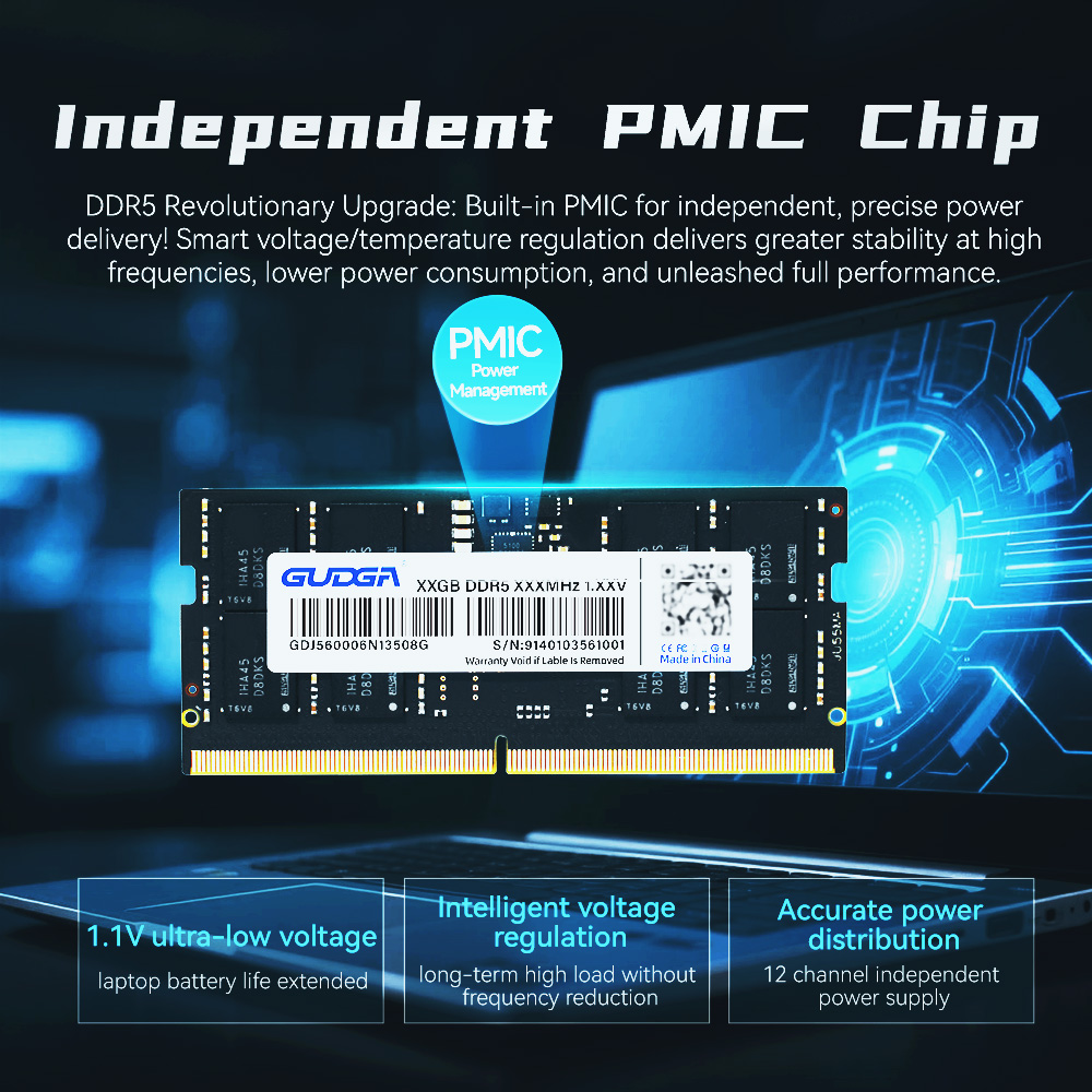 GUDGA DDR5 RAM 8GB 16GB 32GB D - огляд і ціна Ddr5 4800Mhz