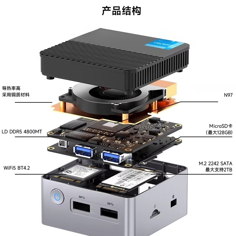 G5 Alder Lake N97 MINI PC Wind - огляд і ціна Ddr5 4800Mhz