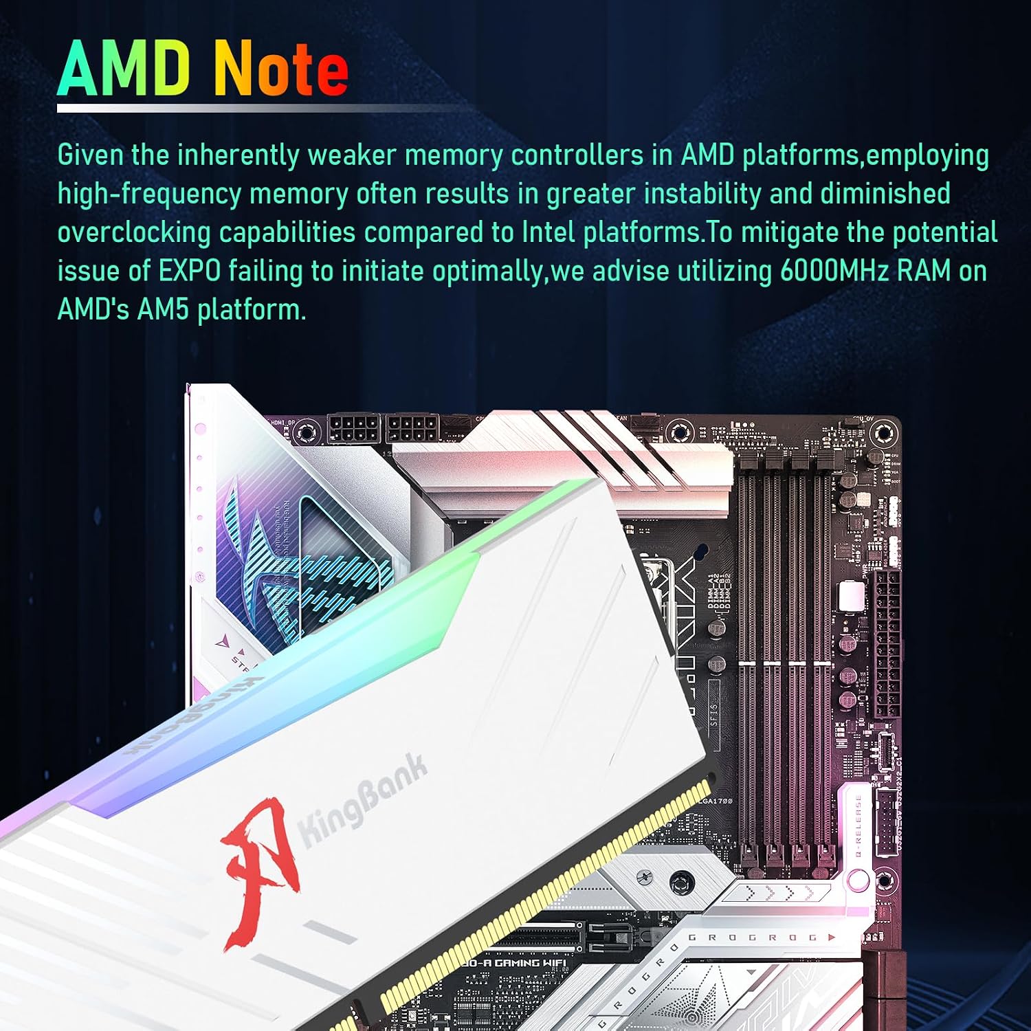 KINGBANK KRRW DDR5 RGB RAM 16G - огляд і ціна Ddr5 16Gb 6000Mhz