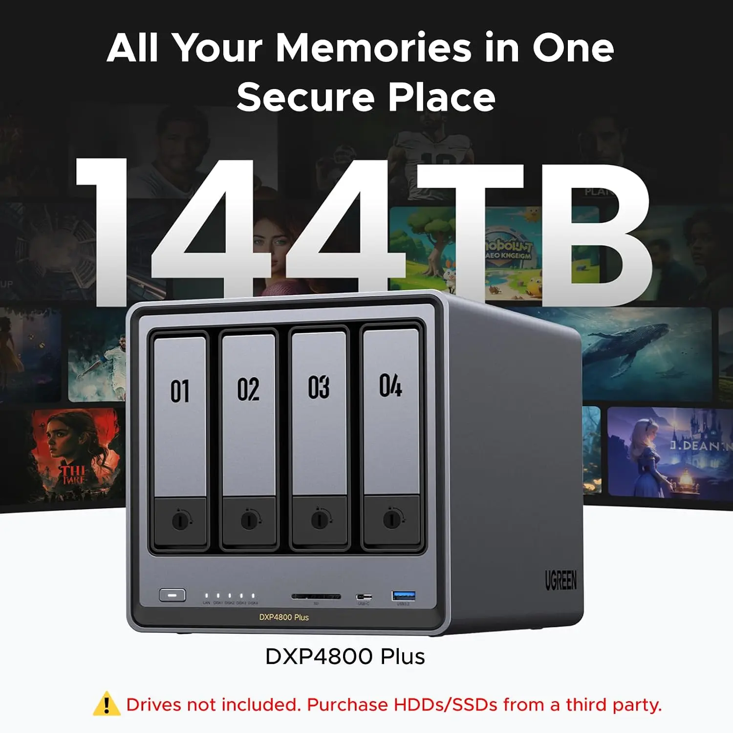 UGREEN NAS DXP4800 Plus 4-Bay  - огляд і ціна Ddr5 8Gb