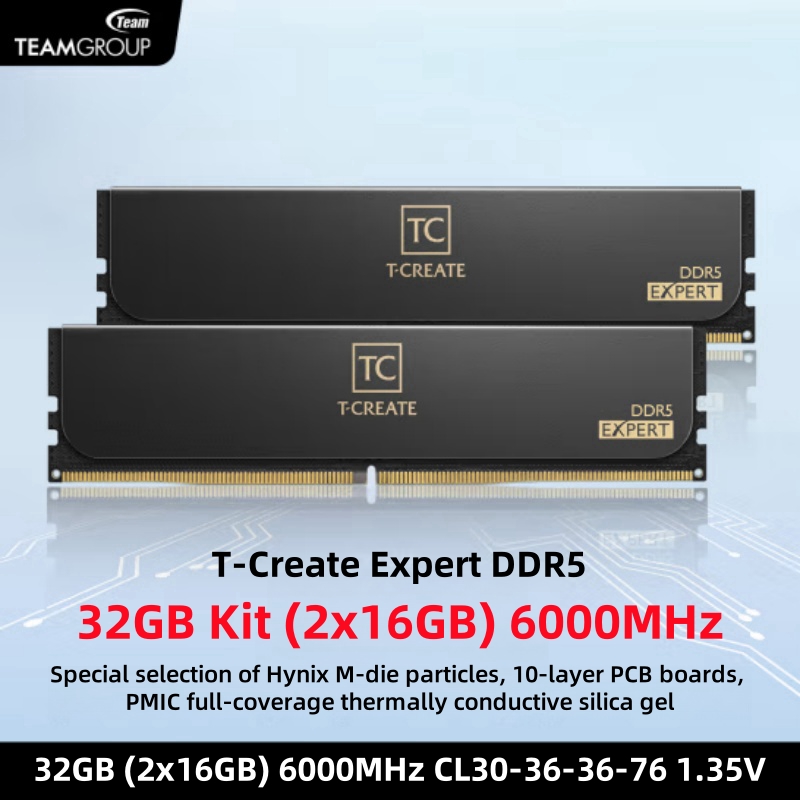 TEAMGROUP T-Create Expert CL30 - огляд і ціна Ddr5 6000Mhz