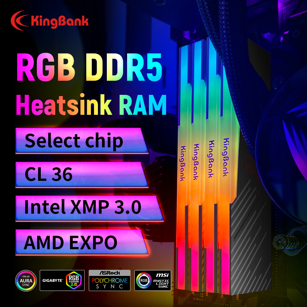 KingBank KRRB DDR5 RGB 16GB /1 - огляд і ціна Ddr5 4800Mhz