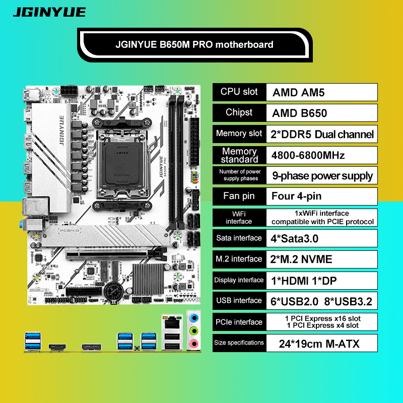 PRO B650M MATX AMD B650 DDR5 6 - огляд і ціна Ddr5 6000Mhz